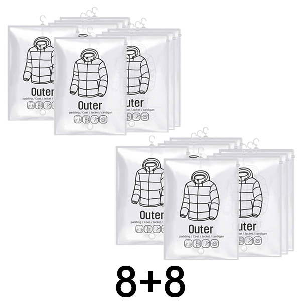 2x Viseče vrečke za vakuumsko shranjevanje (4 kosi) | VACUHANG 4+4 BREZPLAČNO