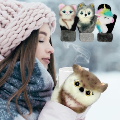 Mehke rokavice z raznimi živalskimi motivi | MITTENPET